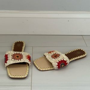 De Siena Pam Raffia Natural Flats